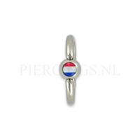 Piercings.nl BCR 1.6 mm logo Nederlandse vlag rechtop