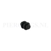 Piercings.nl Plug acryl zwart 6 mm 6 mm