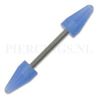 Piercings.nl Barbell acryl cones licht blauw