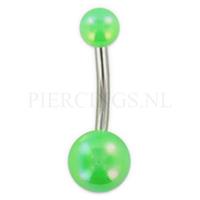 Piercings.nl Navelpiercing acryl parelmoer groen