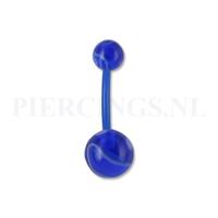 Piercings.nl Navelpiercing flexibel blauw