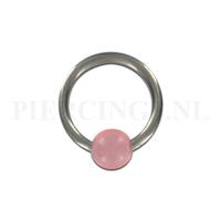 Piercings.nl BCR 1.2 mm x 8 mm licht roze