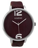 OOZOO Horloge Timepieces Collection Donkerrood 48 mm C9241