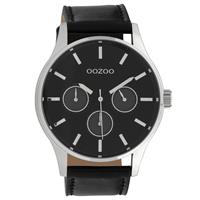 Oozoo C10049 Horloge Timepieces Collection staal zilverkleurig-zwart 48 mm