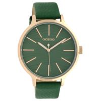 OOZOO C10123 Horloge Timepieces Collection staal/leder rosekleurig-green 45 mm