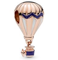 Pandora 788055ENMX Bedel rose Heteluchtballon met blauw emaille