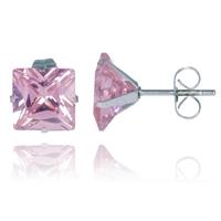 lgtjwls LGT Jewels Stud oorbellen Edelstaal Classic Pink 6mm