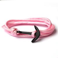lgtjwls Anker armband Roze polyester koord