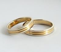 Christian 18 karaat wit- en geel gouden ring wit goud