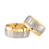 Christian Bicolor trouwringen met diamanten geel goud