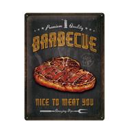 fiftiesstore Tinnen Bord 30 x 40 Barbecue Nice To Meat You