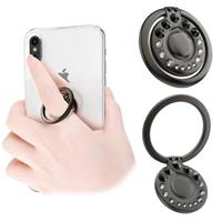 Kingxbar Swarovski 360Â° Rotatie Smartphone Ring Houder - Zwart