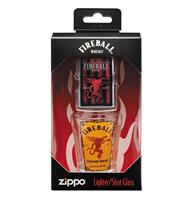 Fiftiesstore Zippo Fireball Whisky Aansteker En Shot Glaasje Cadeauset