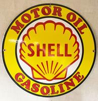 Fiftiesstore Shell Motor Oil Gasoline Rond Emaille Bord 30 cm