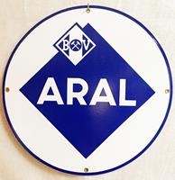 Fiftiesstore Aral Logo Rond Emaille Bord 30 cm