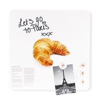 Dresz Magneetbord - Croissant - Inclusief 4 Magneten - 29 x 29 cm
