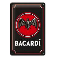 Fiftiesstore Tinnen Bord 20 x 30 Bacardi - Logo Black