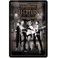 Fiftiesstore Legends Live Forever Metalen Bord - 20 x 30 cm
