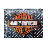 Fiftiesstore Tinnen Bord 15 x 20 Harley-Davidson - Diamond Plate