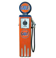 Fiftiesstore Gulf 8 Ball Elektrische Benzinepomp Zonder Voet - Oranje & Blauw - Reproductie