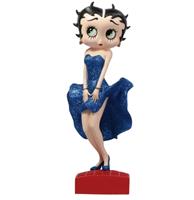 Fiftiesstore Betty Boop Blauwe Glitter Jurk Beeldje
