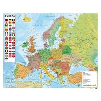 Merkloos Grupo Erik Map Of Europe Poster 50x40cm