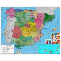 Merkloos Grupo Erik Map Of Spain Poster 50x40cm