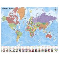Merkloos Grupo Erik Map Of World Poster 50x40cm