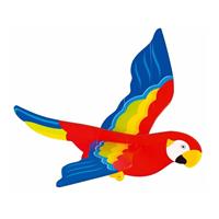 Houten zweeffiguur papegaai 50 cm