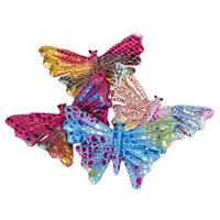 Nature Plush Planet 2x Gekleurde vlinder knuffeltjes 12 cm Multi