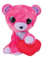 Lumo Stars knuffelbeer Valentijn 24 cm roze