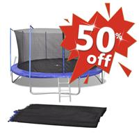 VidaXL Veiligheidsnet voor 4,57 m ronde trampoline PE zwart