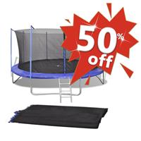 VidaXL Veiligheidsnet voor 4,26 m ronde trampoline PE zwart