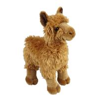 Pluche bruine alpaca/lama knuffel 28 cm speelgoed Wit