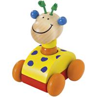 Selecta Spielzeug speelgoedauto Zoolini Giraffe junior 7 cm hout geel