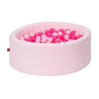Knorrtoys knorr toys Ballenbak soft Cosy heart rose inclusief 300 ballen soft pink