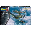 Combat Set Bf109-10 & Spitfire Unpainted Revell Model Kit