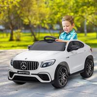 HOMCOM Kindervoertuig afstandsbediening elektrische auto Mercedes-Benz MP3 3-8 jaar 2 kleuren | Aosom Netherlands