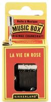Kikkerland muziekdoos La Vie en Rose 4 x 5 cm RVS zilver