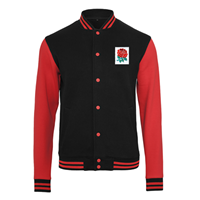 Sportus.nl Rugby Vintage - Engeland Sweat College Jacket - Zwart/ Rood