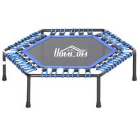 HOMCOM Fitnesstrampoline trampoline voor yoga tuintrampoline blauw 101x101x33cm