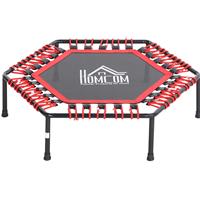 HOMCOM Fitnesstrampoline trampoline voor yoga tuintrampoline rood 101 x 101 x 33 cm