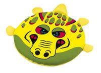 Beco sponsdier Krokodil junior 20 cm polyester geel/groen