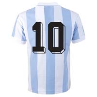 Sportus.nl Argentinië Retro Voetbalshirt WK 1982 + Nummer 10 (Maradona)