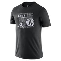 Jordan Brooklyn Nets  NBA-herenshirt met Dri-FIT - Zwart