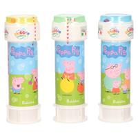 Peppa Pig 3x  bellenblaas flesjes met bal spelletje in dop 60 ml voor kinderen