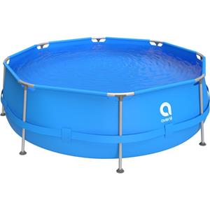 AVENLI Frame Pool 300 x 76 cm, Aufstellpool rund, ohne Pumpe, blau - 