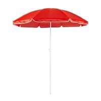 Bellatio Rode strand parasol van nylon