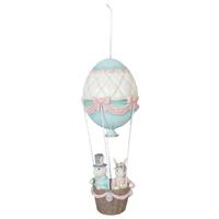 Clayre & Eef Decoratie konijn in luchtballon Ø 19x47 cm