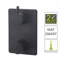 Boss&wessing AQS Afbouwdeel Cemal Douche Thermostaat 2Weg Mat Zwart 
